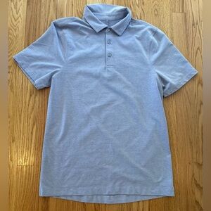 Lululemon Performance Polo Shirt Small Blue Golfer Outdoors Preppy Casual Mens